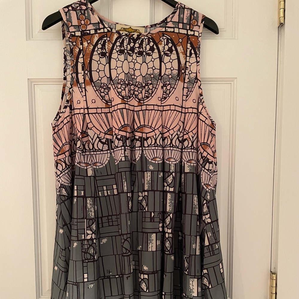 Anthropologie x Preeti S Kapoor Geometric Patterned Dress